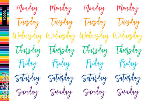 Weekly Scripts || Functional Sheets