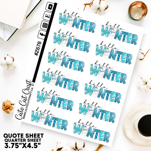 Winter Quote Sheet 7