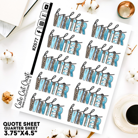 Winter Quote Sheet 6