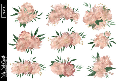 Muted Spring Florals || Decorative Foiled Sheet