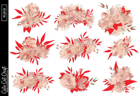 Muted Spring Florals || Decorative Foiled Sheet