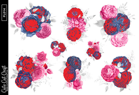 Winter Florals || Decorative Foiled Sheet