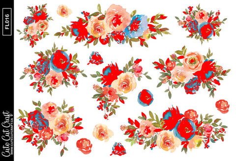 Late Winter Florals || Decorative Foiled Sheet