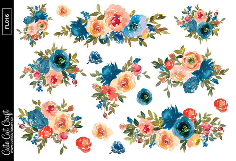 Late Winter Florals || Decorative Foiled Sheet