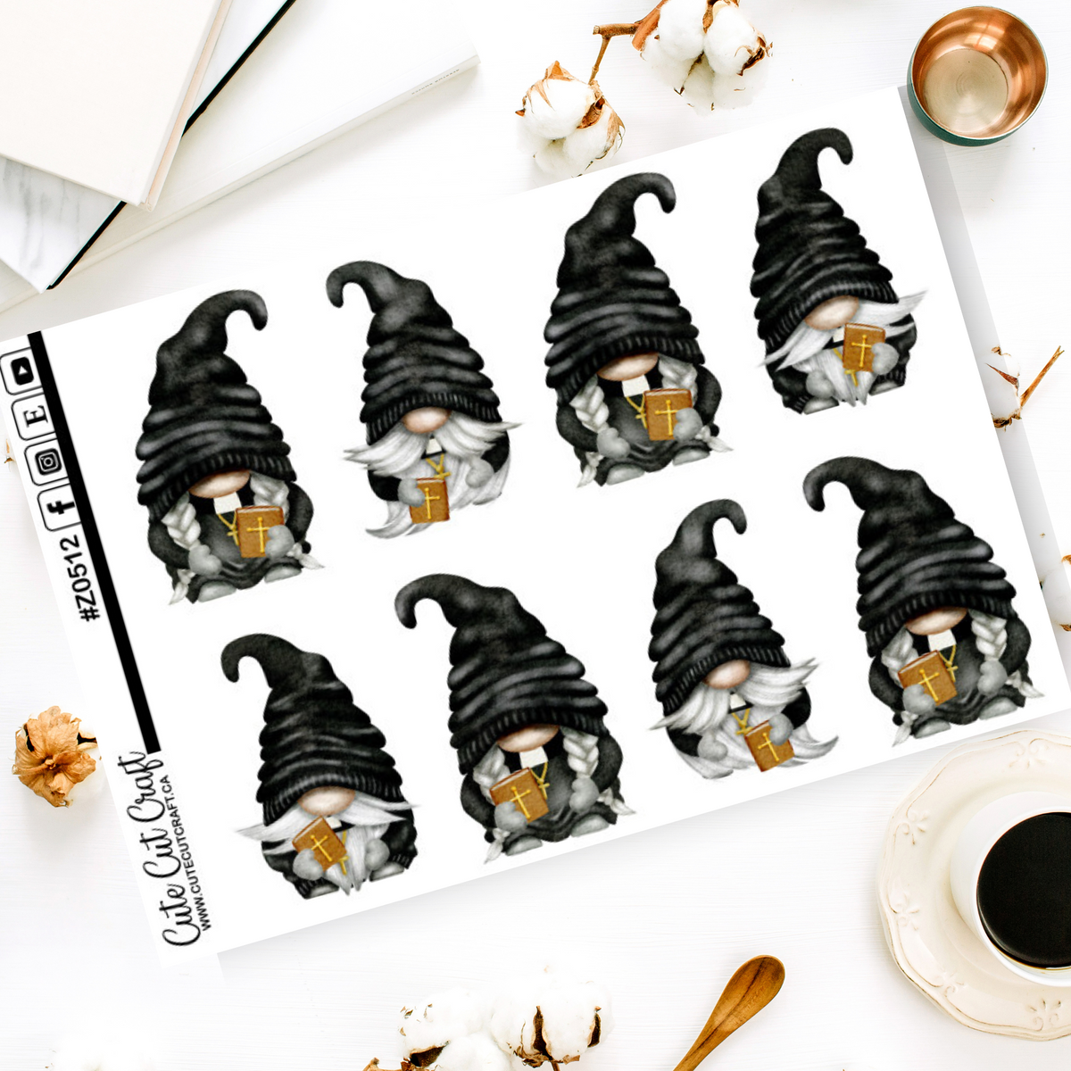 XL Vicar Gnomes || Deco Sheet