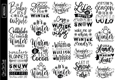 Winter Quotes || Deco Sheet