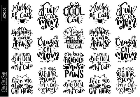 Cat Mom Quotes || Deco Sheet