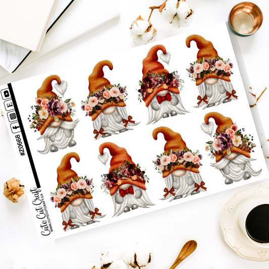 XL Fall Flower Gnomes 2000