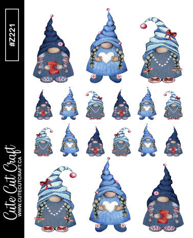 Blue Jean Gnomes 2 || Deco Sheet