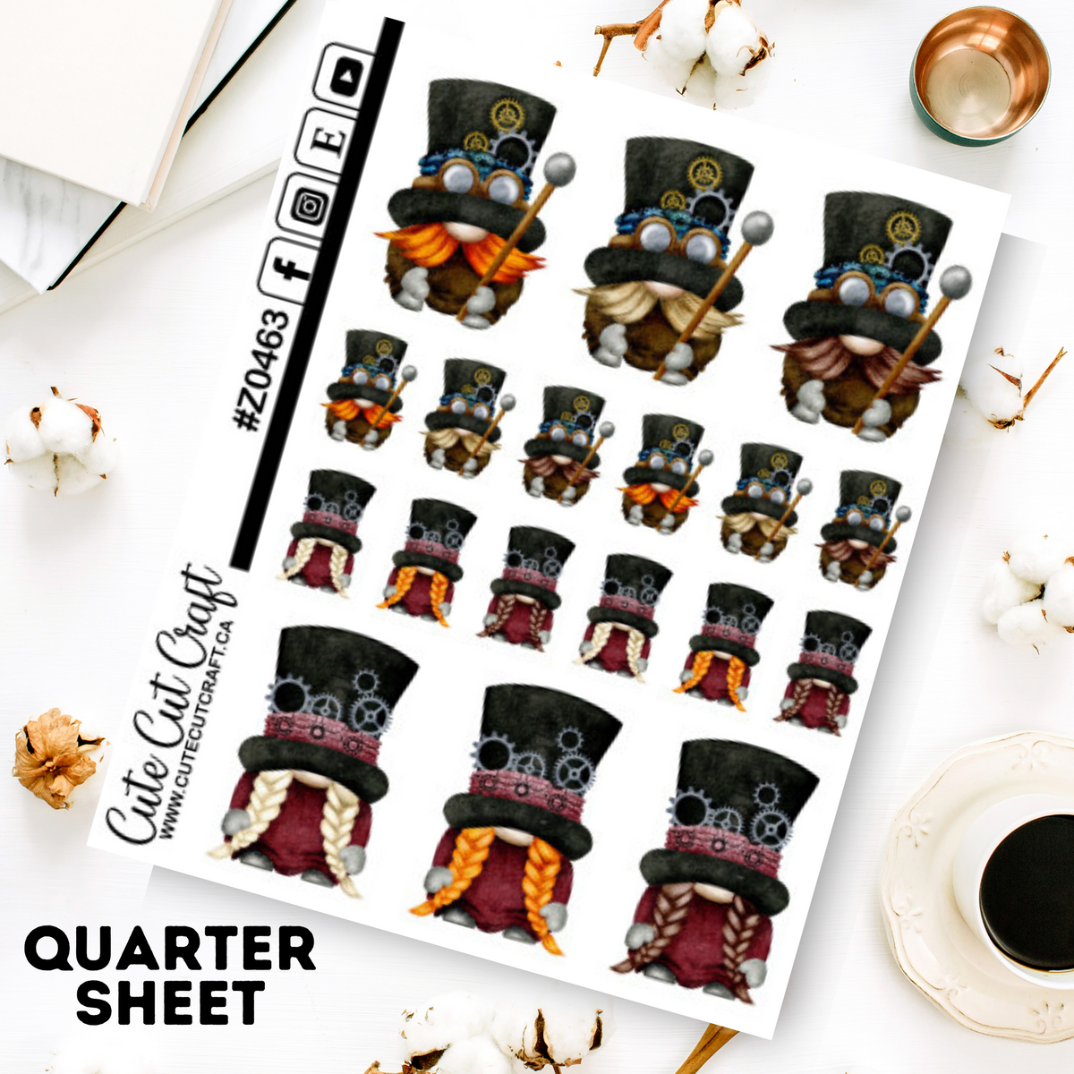 Steampunk Gnomes || Deco Sheet