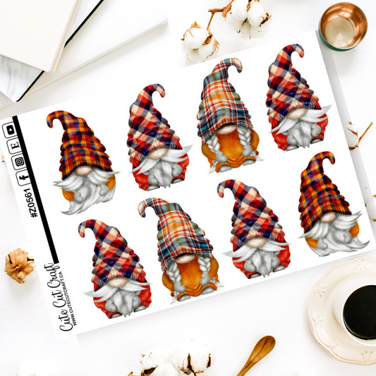 XL Fall Plaid Gnomes 2000