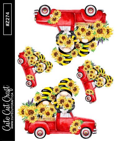 Sunflower Gnome Truck