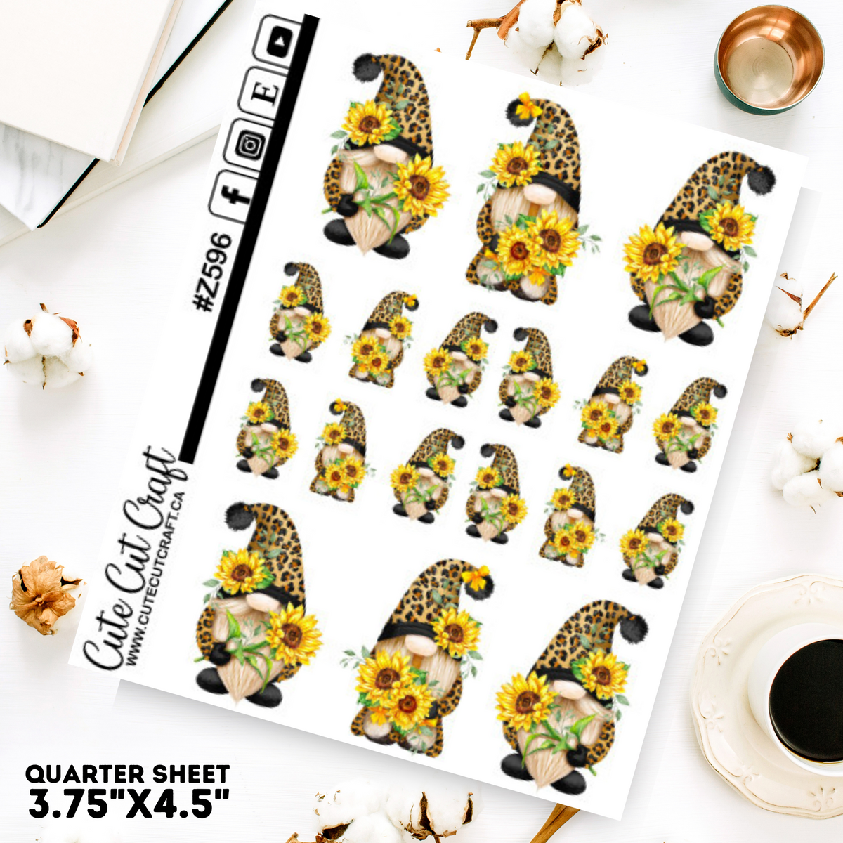 Sunflower Leopard Gnomes