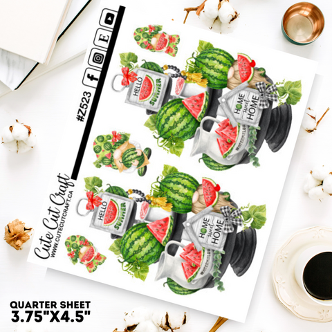 Watermelon Tiered Tray Gnomes