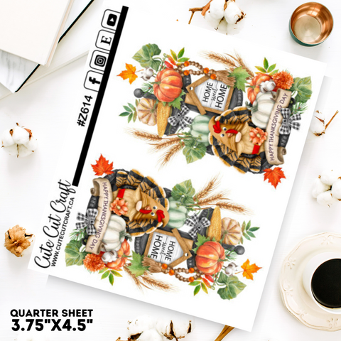 Turkey Tiered Tray Gnomes