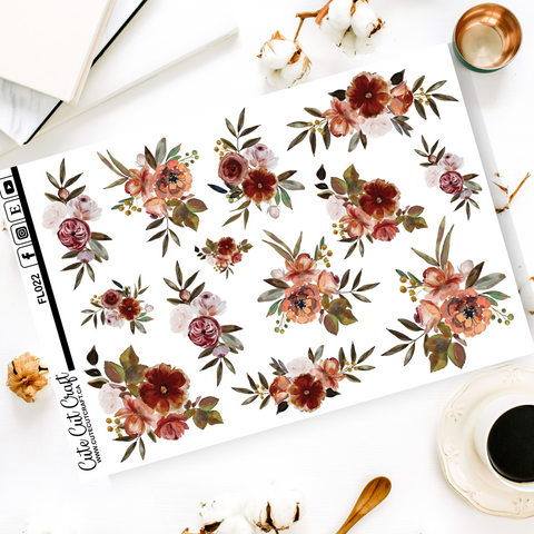Rustic Florals || Decorative Sheet