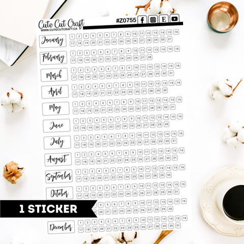 Yearly Tracker || Bullet Journal