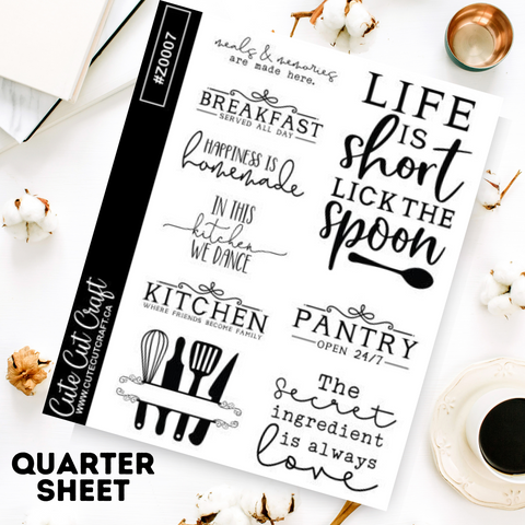 Kitchen || Quote Sheet