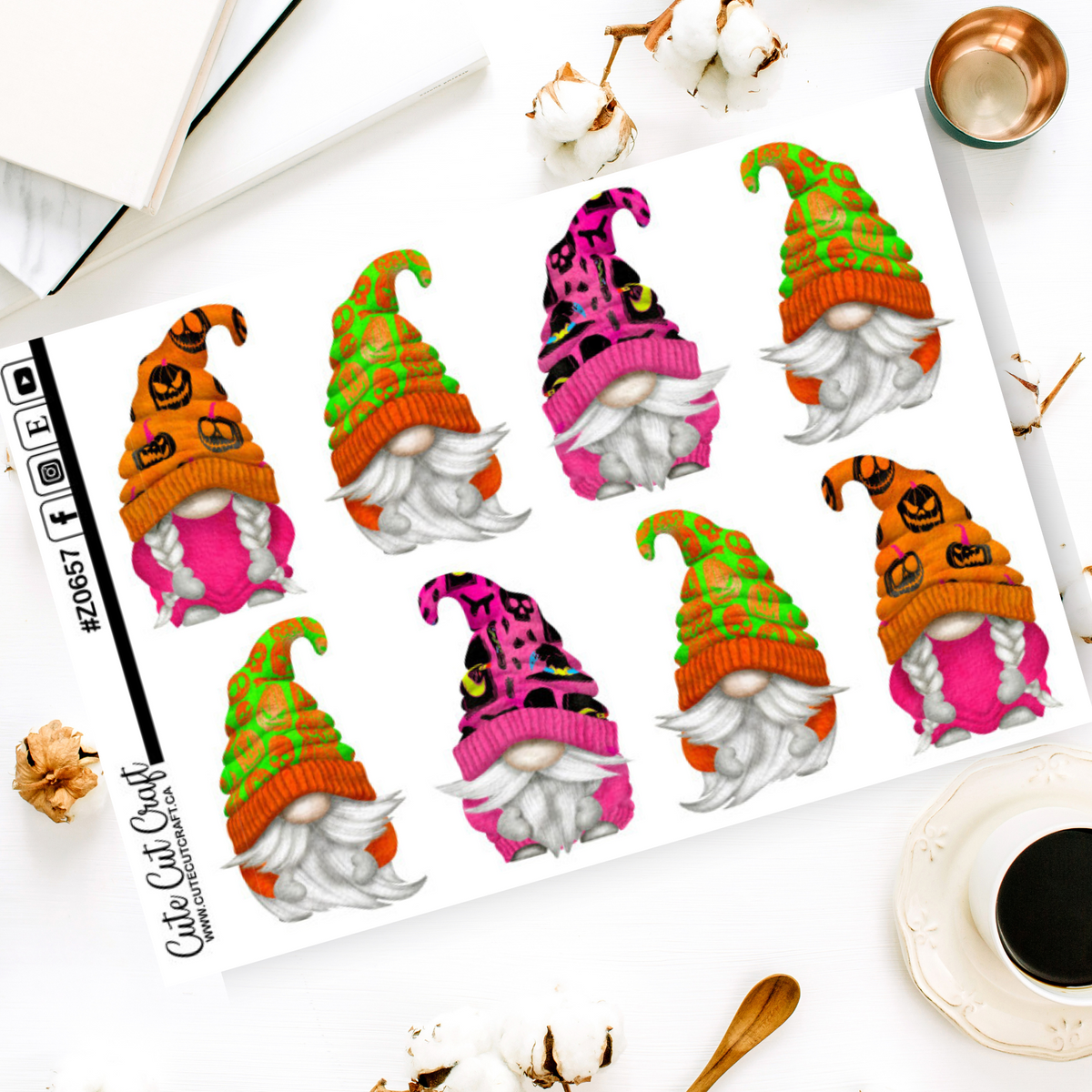 XL Neon Halloween Gnomes