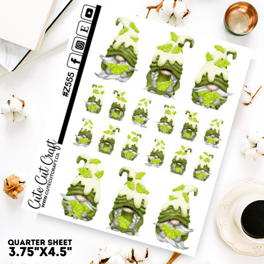 Lime Gnomes || Deco Sheet 2000