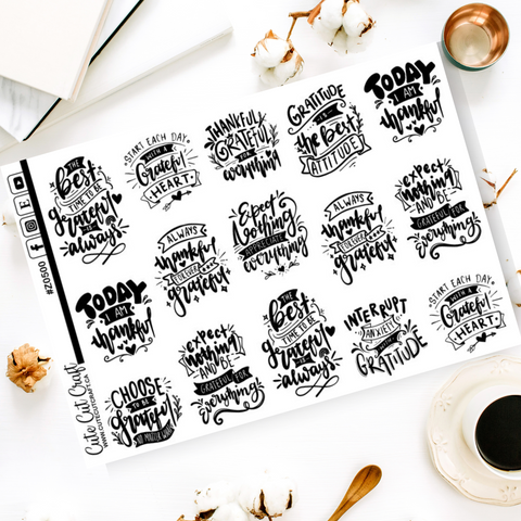 Gratitude Quotes || Deco Sheet