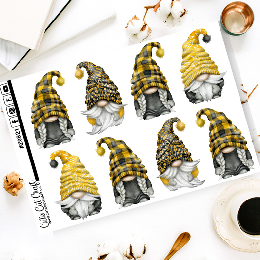 XL Yellow Plaid Gnomes 2000