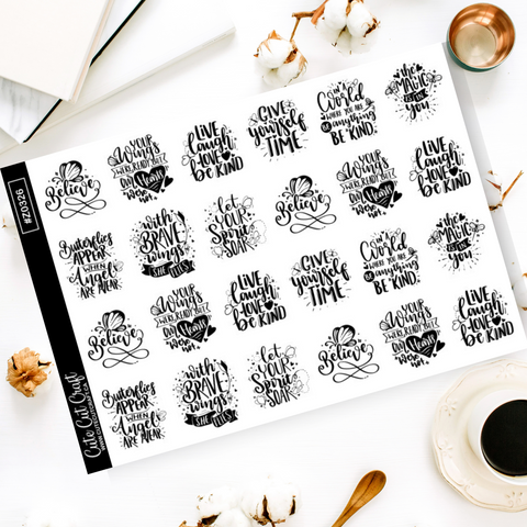 Butterfly Quotes || Deco Sheet