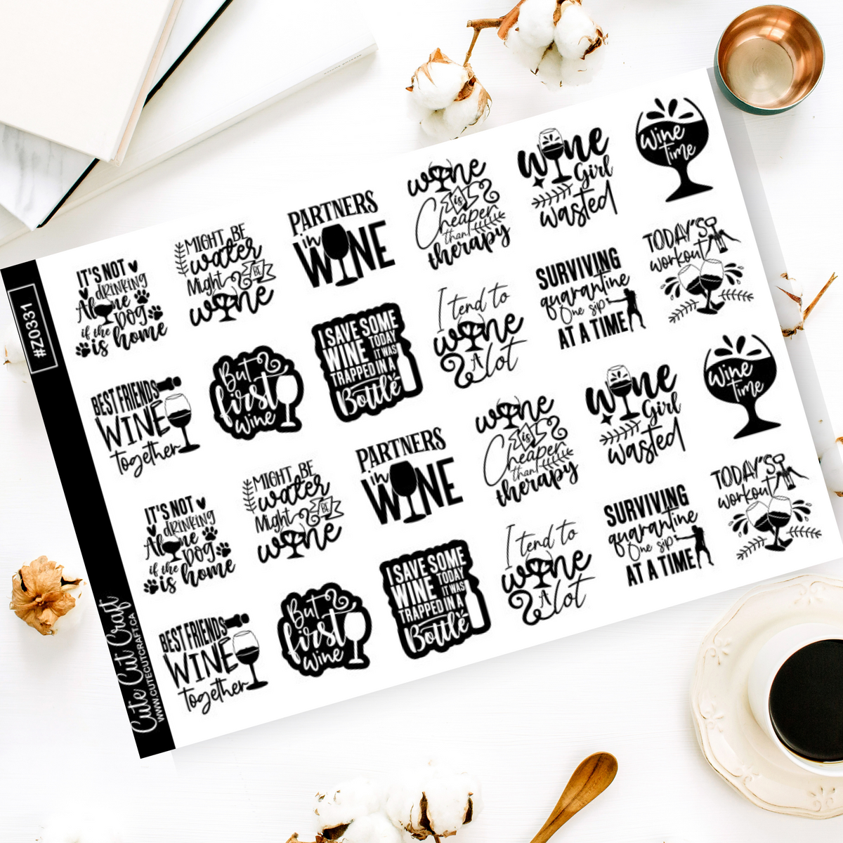 Wine Quotes || Deco Sheet