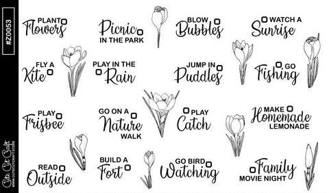 Spring Bucket List || Quote Sheet