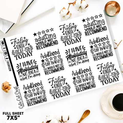 Adulting Quotes || Deco Sheet