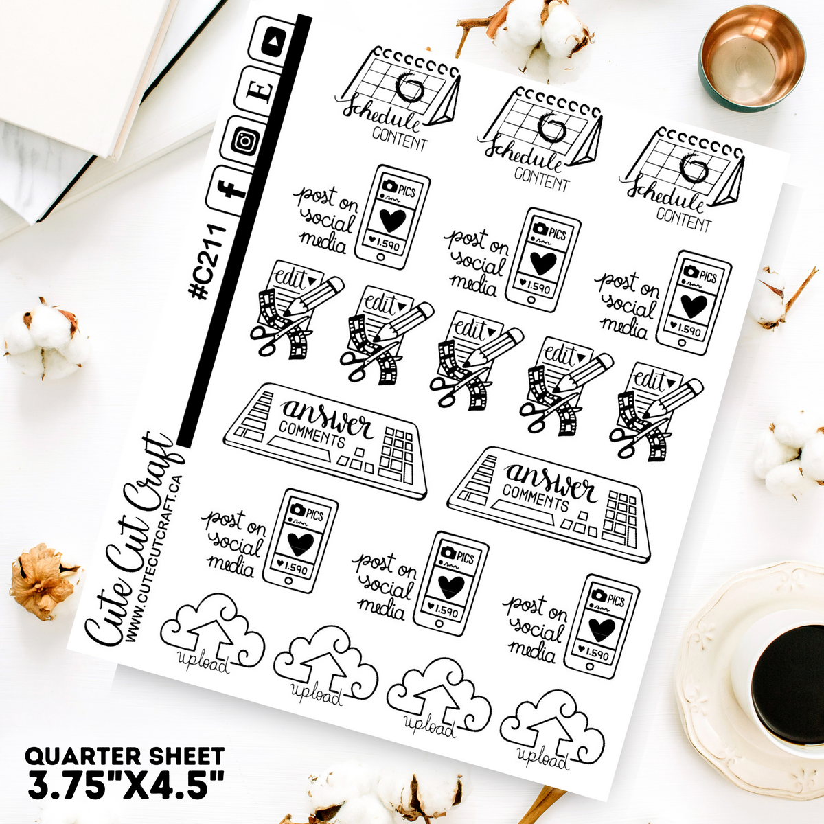 Social Media Doodles || Planner Paige