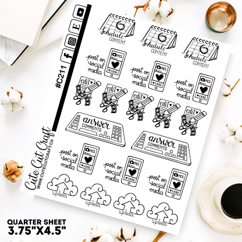 Social Media Doodles || Planner Paige