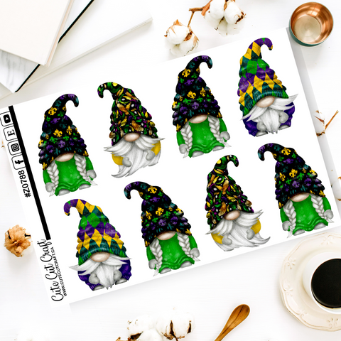 XL Mardi Gras Gnomes