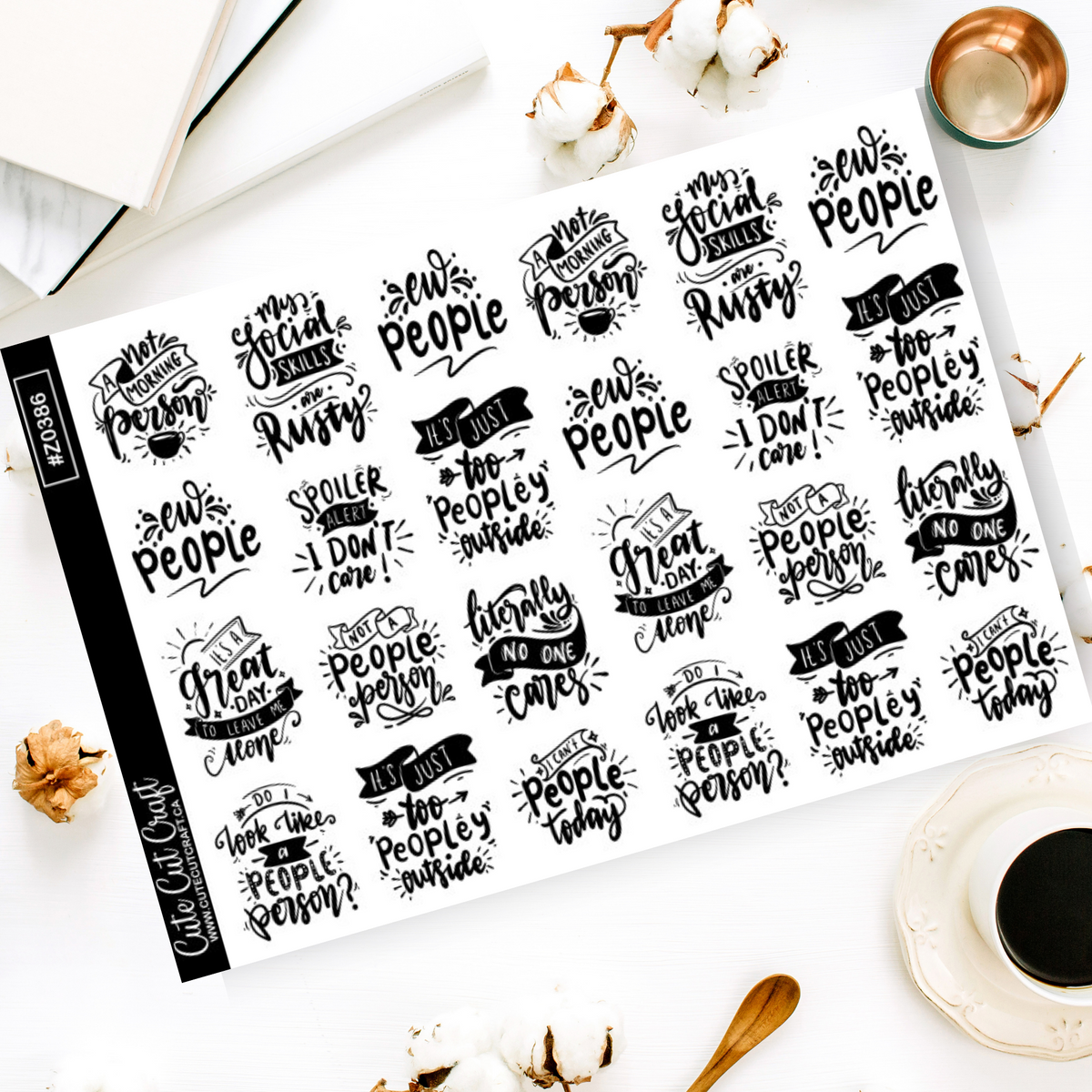 Antisocial Quotes || Deco Sheet