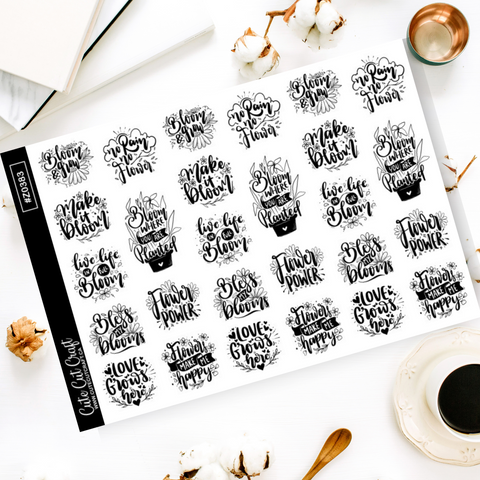 Garden Bloom Quotes || Deco Sheet