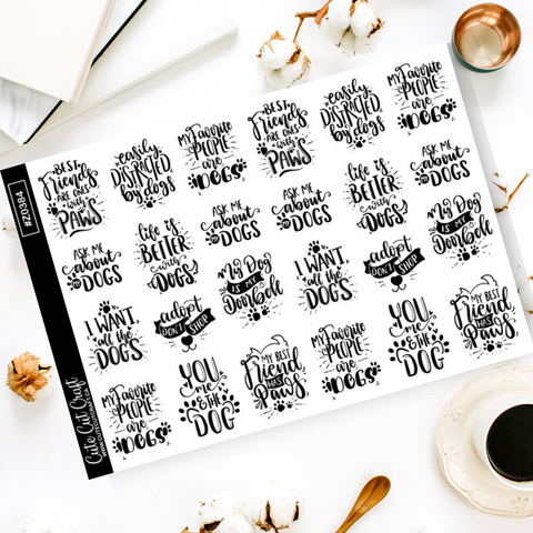 Dog Quotes || Deco Sheet