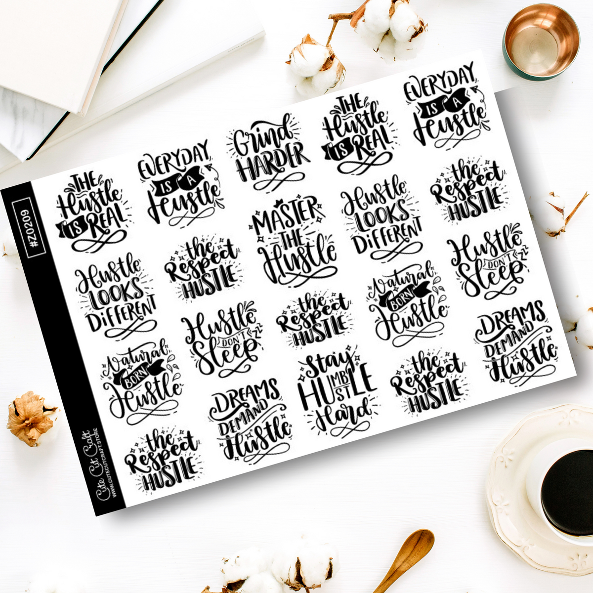 Hustler Quotes || Deco Sheet