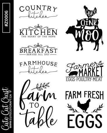 Country Kitchen || Quote Sheet