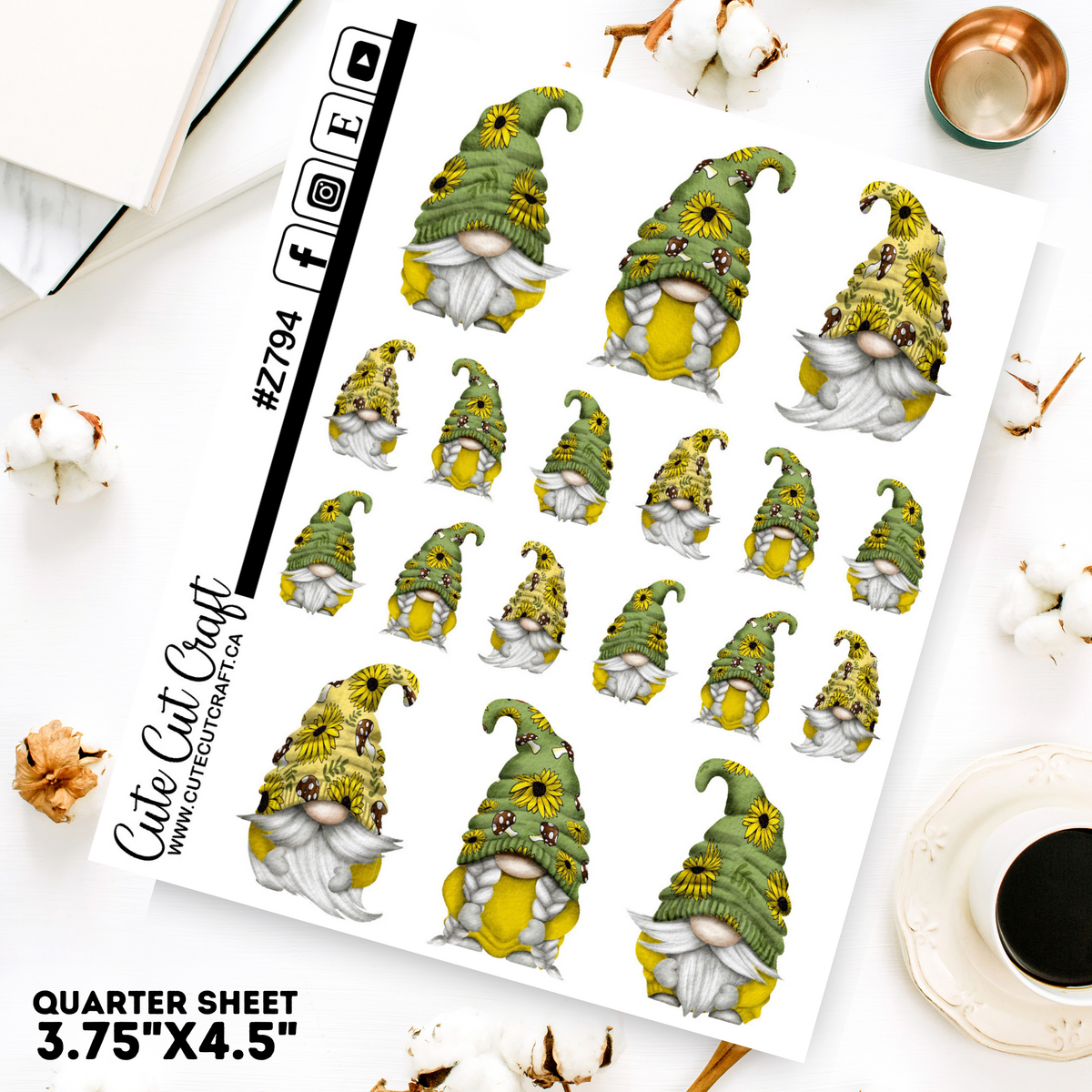 Sunflower Mushroom Gnomes