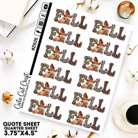 Fall Quote Sheet 4