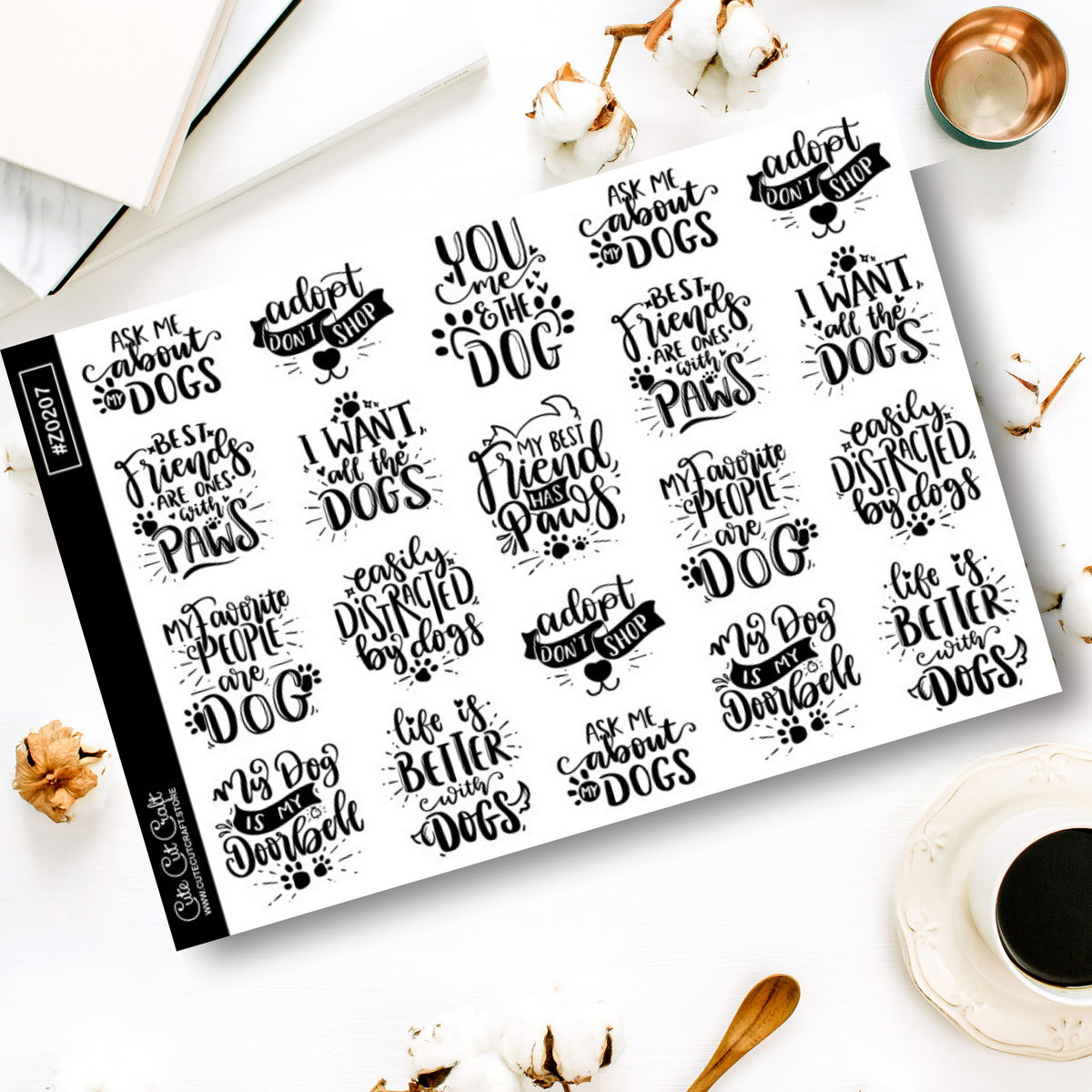 Dog Quotes || Deco Sheet