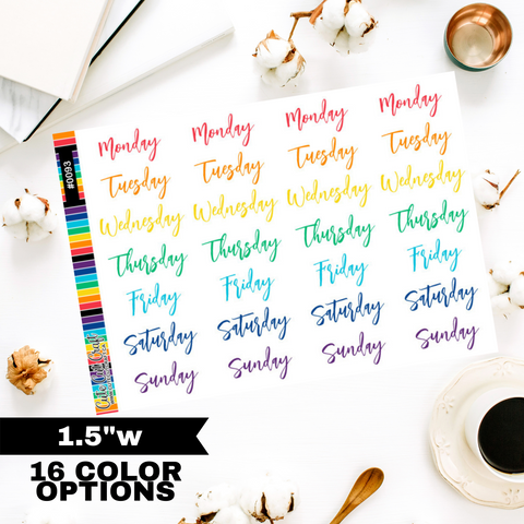 Weekly Scripts || Functional Sheets