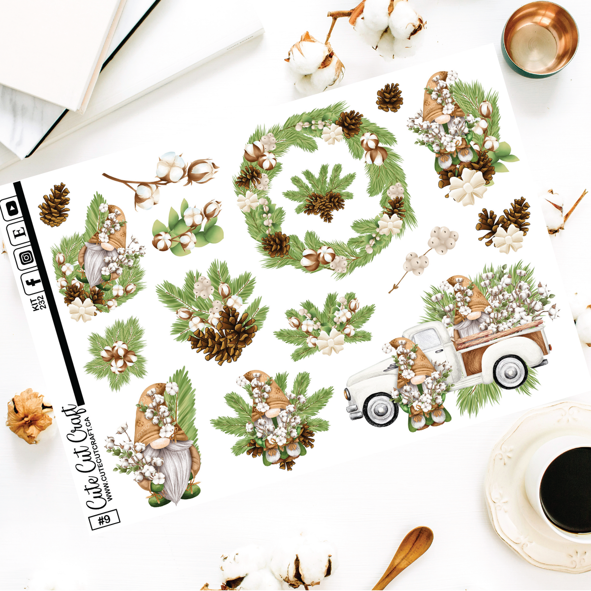 Cotton Gnomes #232 || Deco