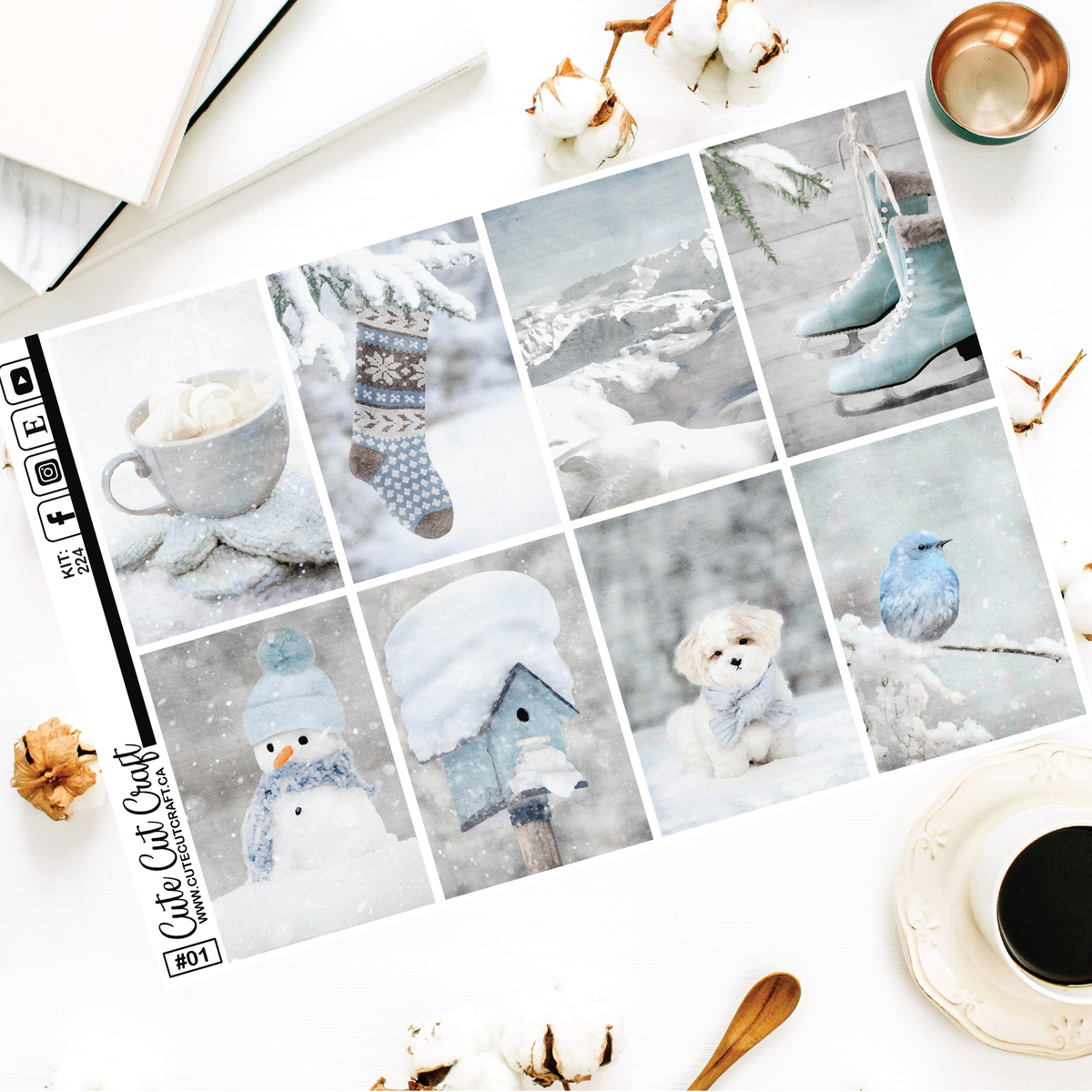 Watercolor Winter #224 || EC/HP Full Boxes