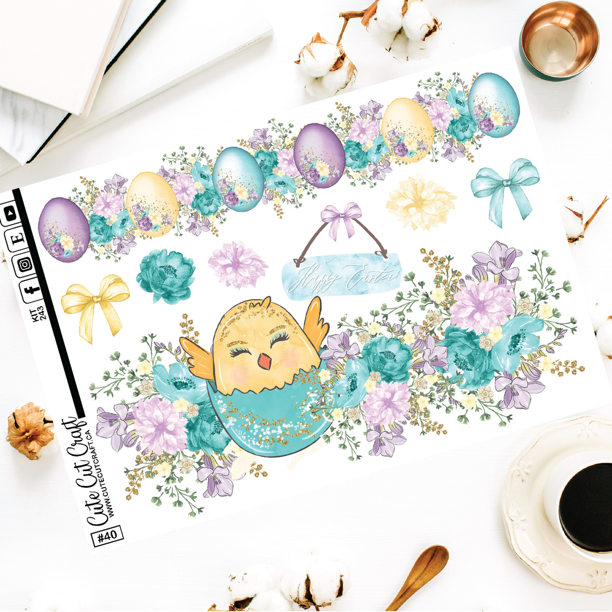 Easter Chick #243 || XL Deco Sheet