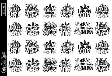 Unicorn Quotes || Deco Sheet