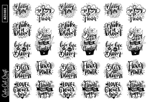 Garden Bloom Quotes || Deco Sheet