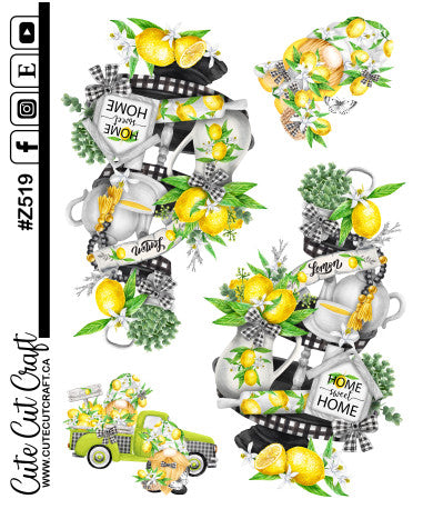 Lemon Tiered Tray Gnomes