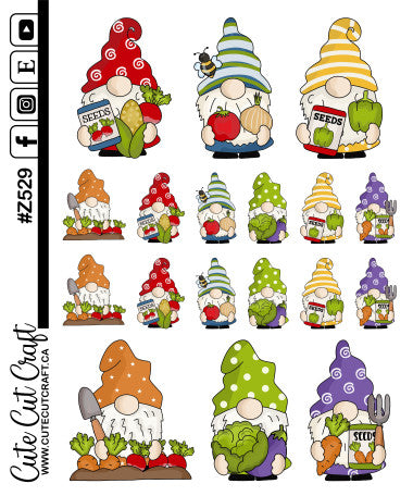 Garden Gnomes || Deco Sheet