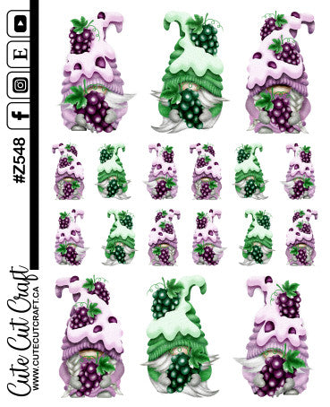 Grape Gnomes || Deco Sheet
